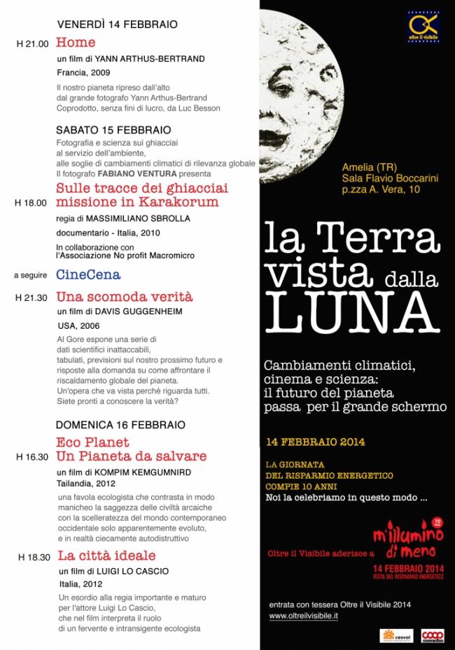 la terra vista dalla luna
