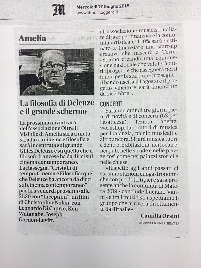 Il Messaggero dell'Umbria, mercoledì 17 Giugno 2015