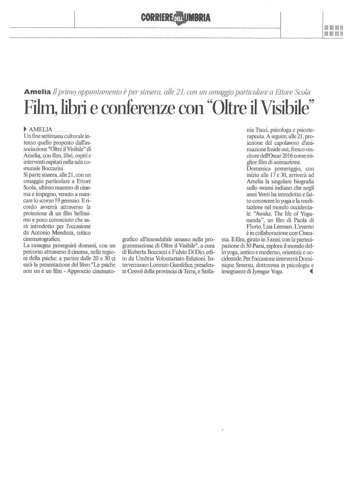 Corriere Umbria 18 marzo 2016